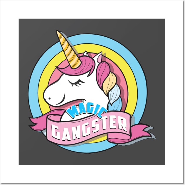 Unicorn Magic Gangster Wall Art by TheBestStore